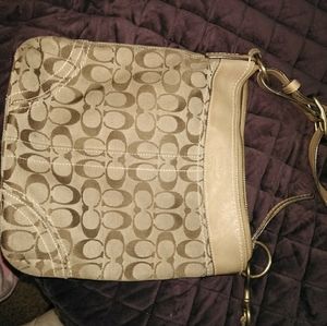 Coach signature shoulder bag